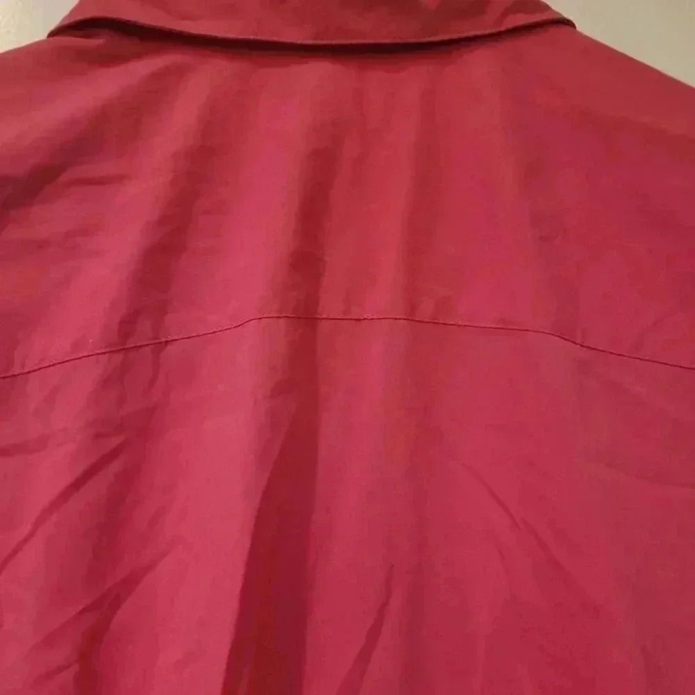 Lucy Women's Hot Pink Nylon/Spandex Long Sleeve Button Down Shirt EUC sz M - Picture 9 of 10